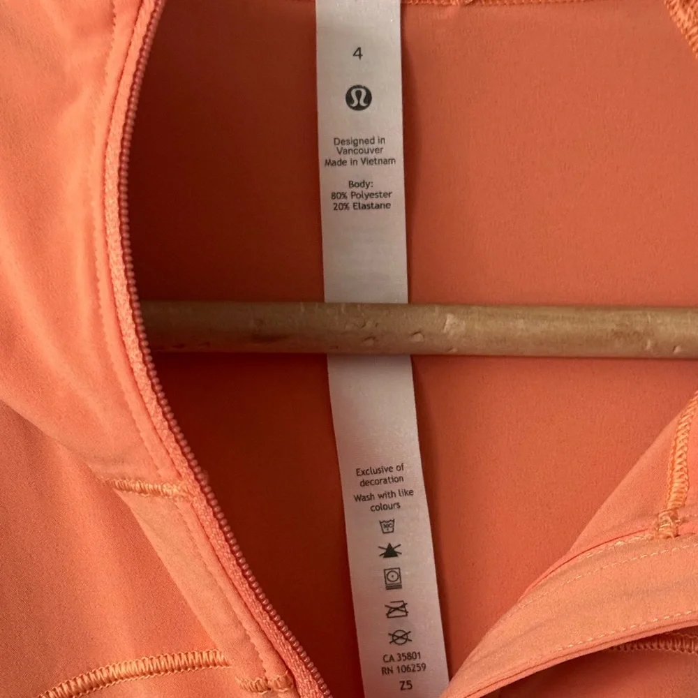 lululemon athletica Peach Zip-Up Hooded Jacket